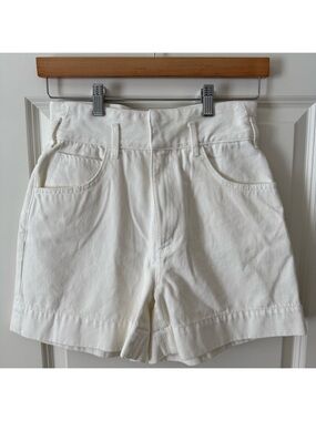 Sandro Ferdinand White Denim Shorts
